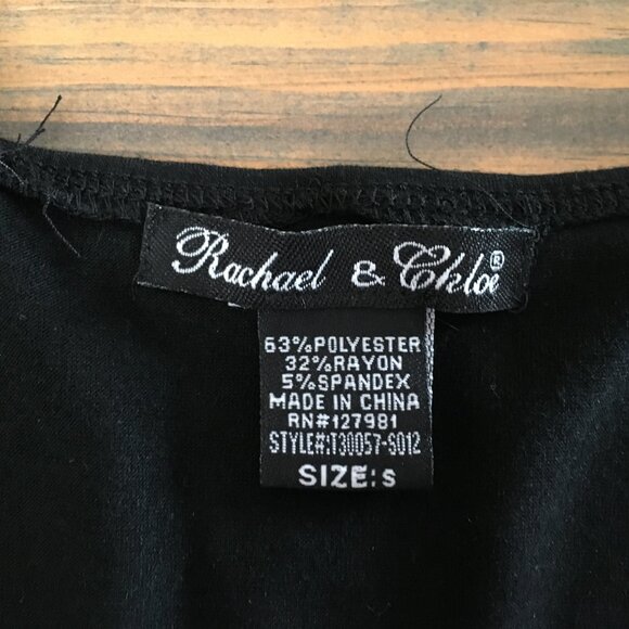 [Rachael & Chloe] Zip Front Black Floral Padded Tank | S | Good - Picture 12 of 13